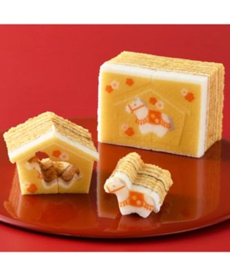 ＜まめや金澤萬久＞【菓遊庵おまとめ】石川／萬久の型ぬきバウム【絵馬】