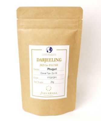 ＜NAVARASA＞ダージリン２０２５ファーストフラッシュ　フグリ農園　クローナルティップス　ＤＪー１６（スタンドアルミ）