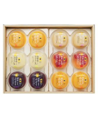 SAISON FACTORY/セゾンファクトリー ”涼味を感じる”国産果実ゼリー１２個詰合せ