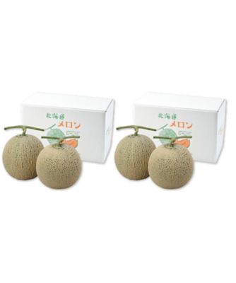 北海道メロン　赤肉６玉サイズ大箱 北海道産 赤肉メロン 秀品 4玉〜6玉入 8kg （箱） : 生鮮卸売