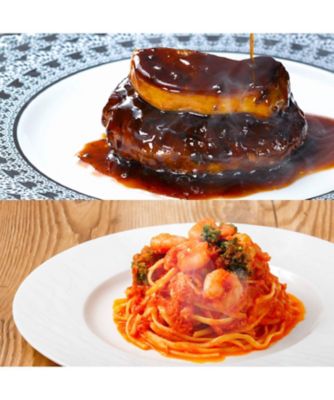 俺の/オレノ 【父の日】００８．銀座の味を　ロッシーニ風ハンバーグ＆渡り蟹トマトクリームパスタ