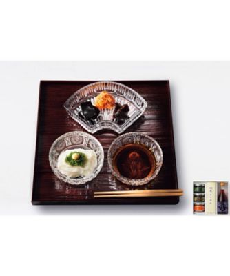 【美味探訪】０７〈東京吉兆〉絹巻そうめん、吉兆だし、小瓶３種類詰め合わせ