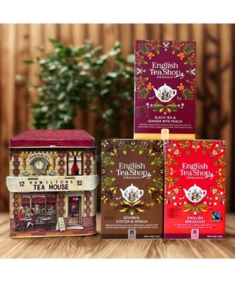 ＜English Tea Shop＞０７４【１月中旬届】＜イングリッシュティーショップ＞ハウス缶とオーガニックティー３種のセット【福袋】