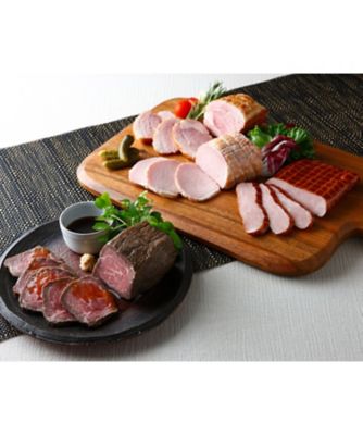 ＜スギモト＞１２９【１月中旬届】ローストビーフ・ハム・焼豚４種セット【福袋】