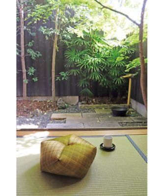 洛中高岡屋〉おじゃみ座布団 Mサイズ 西陣織 三枡格子（山吹