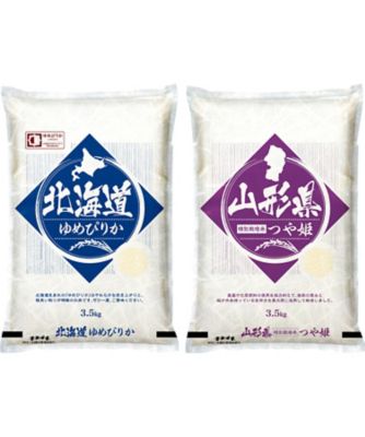 三越伊勢丹オンラインストア 北海道産ゆめぴりか・山形県産つや姫食べくらべ 米【ギフト・贈り物】【三越伊勢丹/公式】