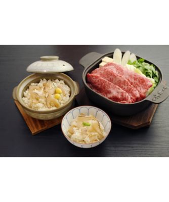 赤坂松葉屋/アカサカマツバヤ 【敬老】０３４．赤坂松葉屋　飛騨牛すき焼・松茸炊込みごはん