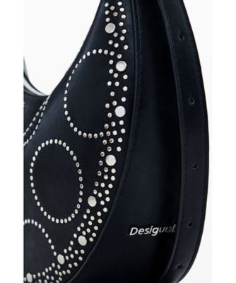 【Desigual】スタッズ付きバッグ 黒 2025新作 ハンド&ショルダー 3D logo crossbody bag Women's I Desigual.com