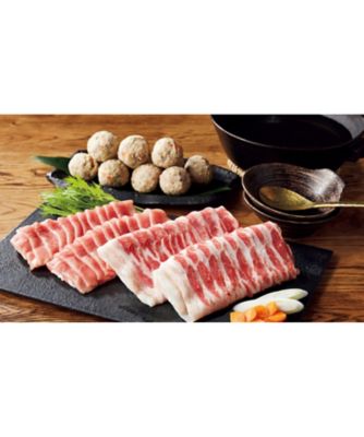 【お歳暮】【送料無料】三越伊勢丹オンラインストア かごしま黒豚しゃぶしゃぶ・肉だんごセット ※送料無料 食品【三越伊勢丹/公式】