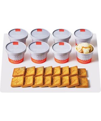 【お歳暮】【送料無料】プレスバターサンド バターアイスクリーム（キャラメル）・クッキーセット ※送料無料 アイス クリーム、フローズン ヨーグルト（洋菓子）【三越伊勢丹/公式】