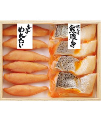 【お歳暮】【送料無料】福さ屋 無着色辛子明太子・鮭腹身明太漬詰合せ ※送料無料 魚介類【三越伊勢丹/公式】