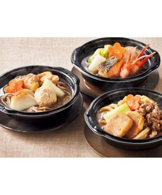 日本料理 一乃松〉冬の美味個食鍋セット ※送料無料【Y048733