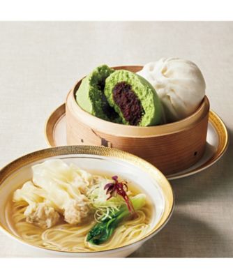 【お歳暮】ホテルオークラ 桃花林（とうかりん）中華まん2種＆えび入りワンタン添えつゆそば詰合せ 調理済み食品【三越伊勢丹/公式】