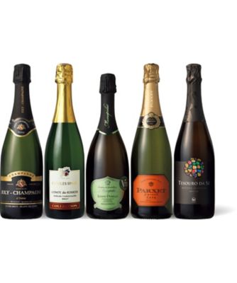 【お歳暮】三越伊勢丹オンラインストア シャンパーニュ入り ヨーロッパ産スパークリング5本セット ワイン【三越伊勢丹/公式】