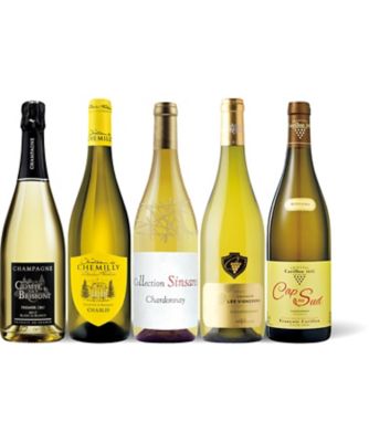 【お歳暮】三越伊勢丹オンラインストア 1級シャンパーニュ、シャブリ入り、全てフランス産シャルドネ5本セット ワイン【三越伊勢丹/公式】