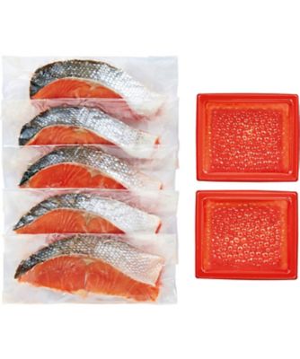 【お歳暮】二幸 紅鮭切身・いくら醤油漬セット 魚介類【三越伊勢丹/公式】