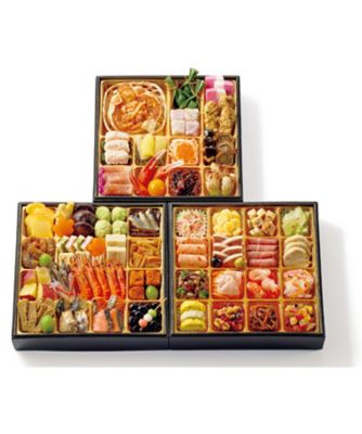 【お歳暮】三越伊勢丹オンラインストア 能登・温泉旅館コラボ 和洋おせち三段重（冷凍）※12月29日（月）・30日（火）いずれかのお届け 調理済み食品【三越伊勢丹/公式】