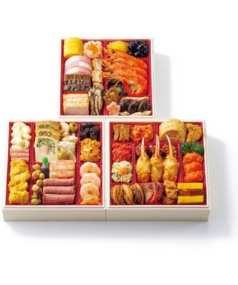 【お歳暮】札幌グランドホテル 和洋中おせち三段重「福の宴」（冷凍）※12月29日（月）・30日（火）のいずれかのお届け 調理済み食品【三越伊勢丹/公式】