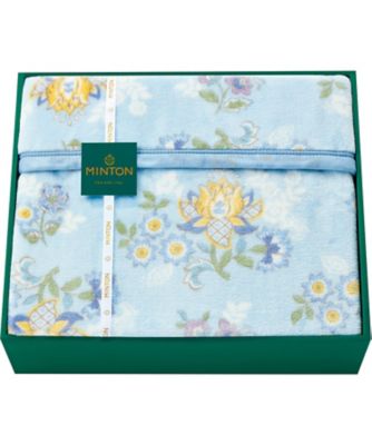 【お歳暮】【送料無料】ミントン ニューマイヤーポリエステル毛布（ブルー）※送料無料 タオル【三越伊勢丹/公式】