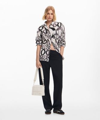 DESIGUAL - 美品✨お洒落 曼荼羅模様 プリーツシャツ　Lサイズ　used 大特価‼️ デシグアル Desigual アーティ花柄プリントとギャザーデザインの