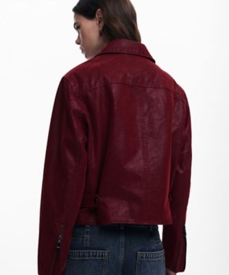 光沢のあるレザー風ジャケット 25SWEWX2 | Desigual