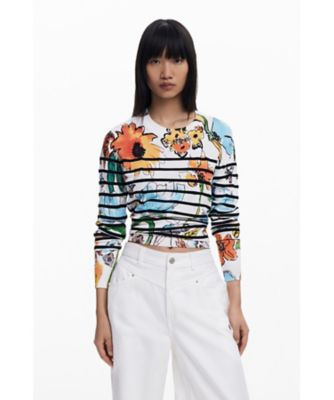 Desigual デシグアル ニットポンチョ ホワイト Desigual デシグアル ニットポンチョ ホワイト デシグアル
