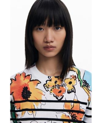 ボーダーフラワーニット 25SWJF21 | Desigual (Women