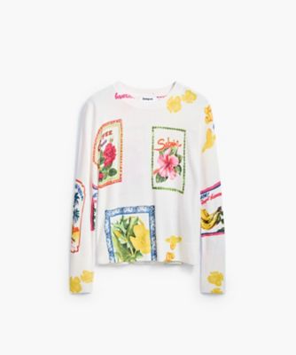 トロピカルプリントのセーター 25SWJF32 | Desigual
