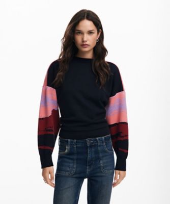 Desigual (Women)/デシグアル 夕焼けの風景のスウェットシャツ 25SWSKX0