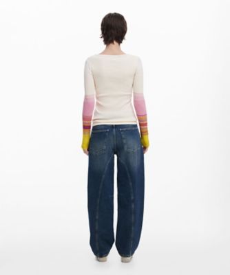 カラフルな袖のＴシャツ　２５ＳＷＴＫ７７