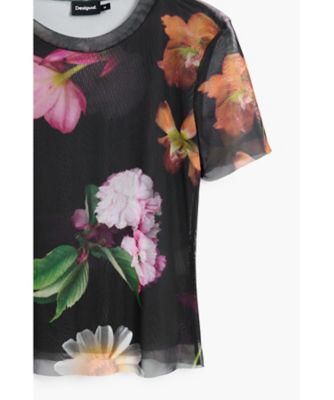 シアーフラワー　半袖チュールＴシャツ　２５ＳＷＴＫ８８