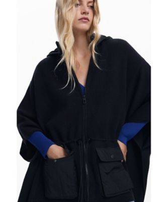 ニットポンチョ ジップアップフーディー 25WAIA05 | Desigual