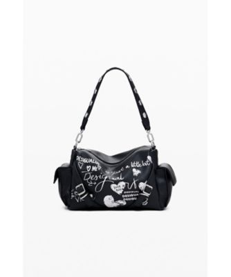 ＜Desigual (Women)＞レター付きミディアムサイズのレザー風ボウリングバッグ　２５ＷＡＸＰＡ６