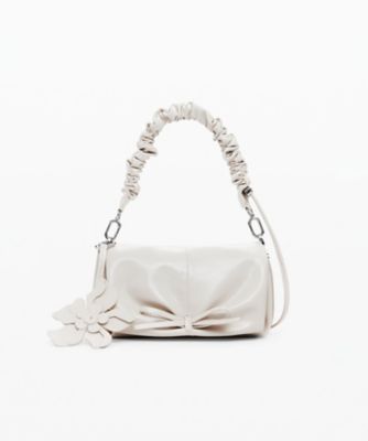 ＜Desigual (Women)＞２ＷＡＹフラワーモチーフ付きリボンバッグ／ホワイト　２５ＷＡＸＰＣ６