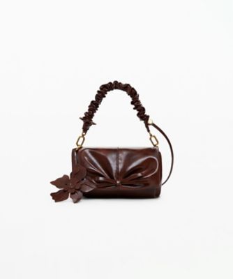＜Desigual (Women)＞２ＷＡＹフラワーモチーフ付きリボンバッグ／ブラウン　２５ＷＡＸＰＣ７