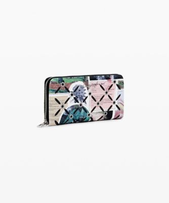 コラージュ柄の型押し長財布 25WAYD02 | Desigual