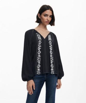＜Desigual (Women)＞コントラスト刺繍ブラウス　２５ＷＷＢＷ０７