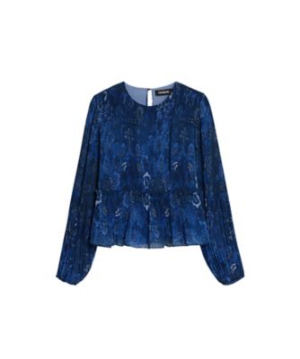 ＜Desigual (Women)＞フラワー柄　細プリーツティアードブラウス　２５ＷＷＢＷ０９