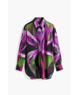 Desigual (Women)/デシグアル オーキッドプリントオーバーサイズシャツ by クリスチャン・ラクロワ 25WWCW20 レッド(3175) トップス【三越伊勢丹/公式】