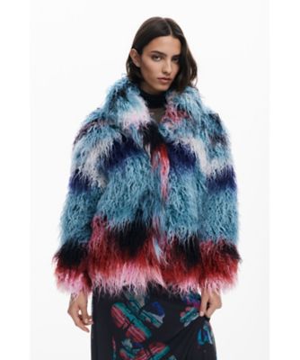 ＜Desigual (Women)＞グラデーション　フェイクファーショートジャケット　ｂｙ　クリスチャン・ラクロワ　２５ＷＷＥＷ０２