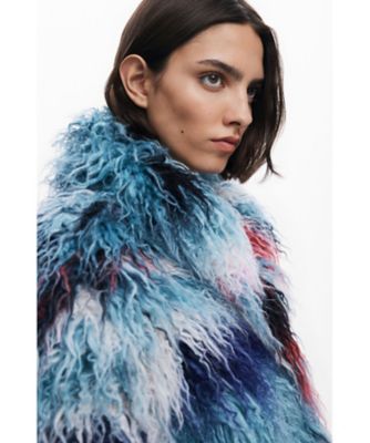 グラデーション フェイクファーショートジャケット by クリスチャン