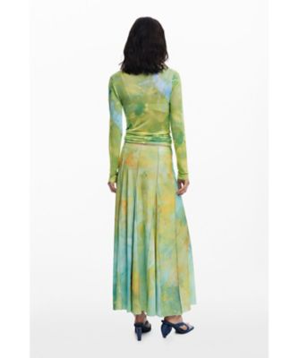 ぼかし柄のフレアーロングスカート 25WWFK06 | Desigual