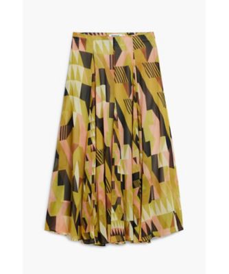 幾何学模様のロングフレアスカート by クリスチャン・ラクロワ
