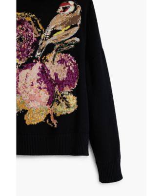 花と鳥のハイネックセーター by クリスチャン・ラクロワ