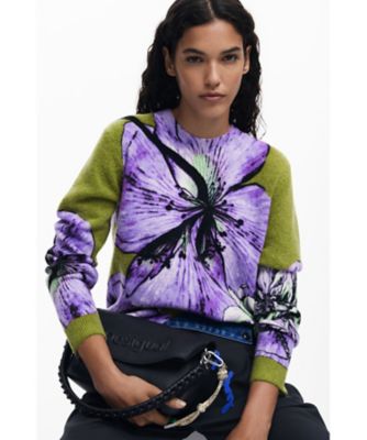 ビッグオーキッド柄ニット by クリスチャン・ラクロワ