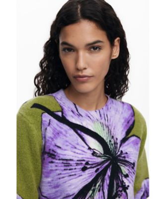 ビッグオーキッド柄ニット by クリスチャン・ラクロワ