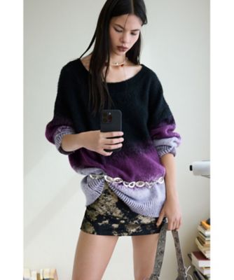 ＜Desigual (Women)＞グラデーションニットセーター　パープル　２５ＷＷＪＦＸＲ