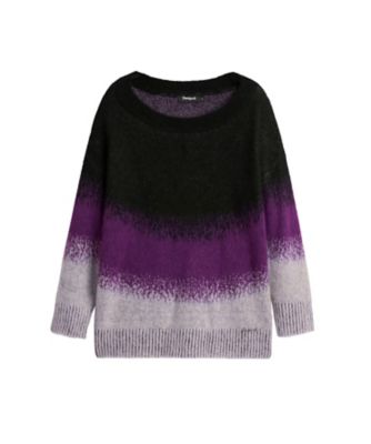 グラデーションニットセーター パープル 25WWJFXR | Desigual