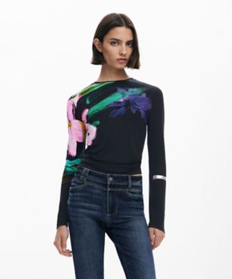 ＜Desigual (Women)＞長袖フラワープリントＴシャツ　２５ＷＷＴＫ３２