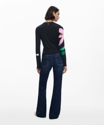 長袖カットソー 長袖フラワープリントTシャツ 25WWTK32 | Desigual